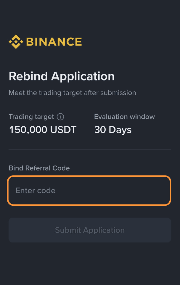 Open the Rebind page