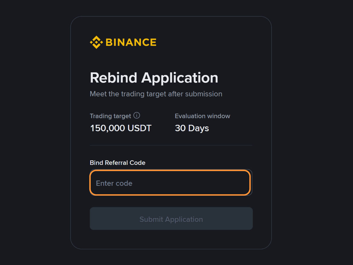 Open the Rebind page